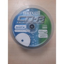 MD-0021/MAXELL CD-R 700MB
PACK 25 CD IMPRIMABLES 